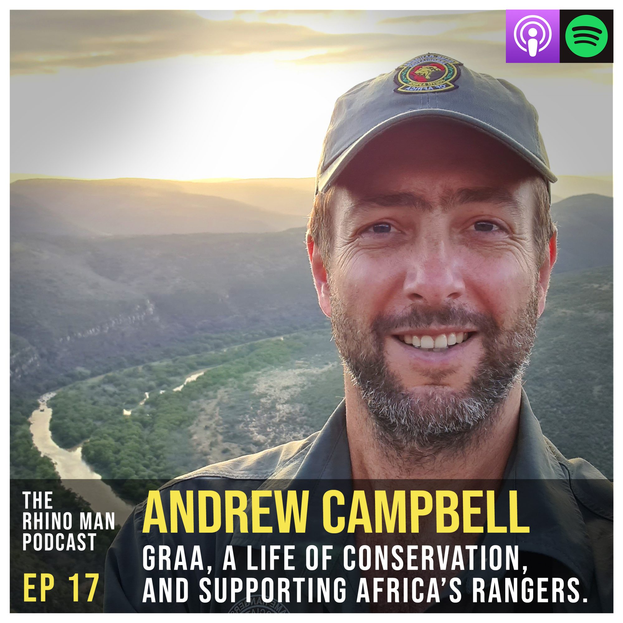 Ep 17: Andrew Campbell –  GRAA, a life of conservation, and supporting Africa’s rangers.